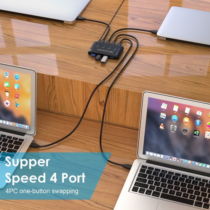 3.0 Switcher USB Automatic 4-In 4-Out