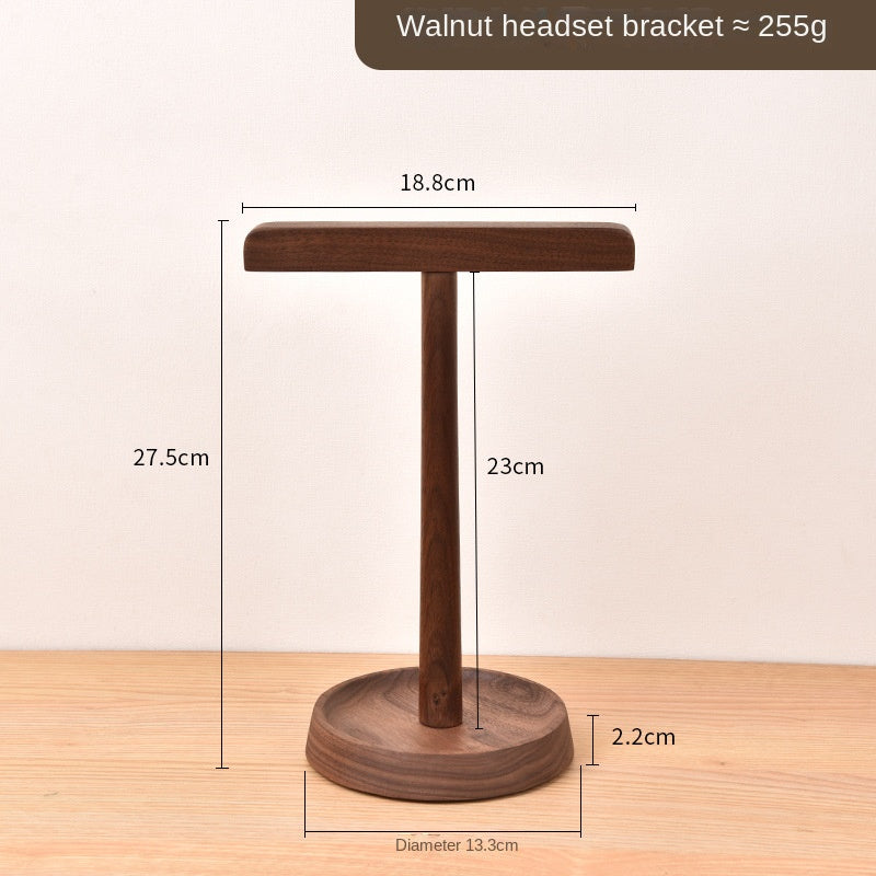 Walnut Wooden Headphone Stand