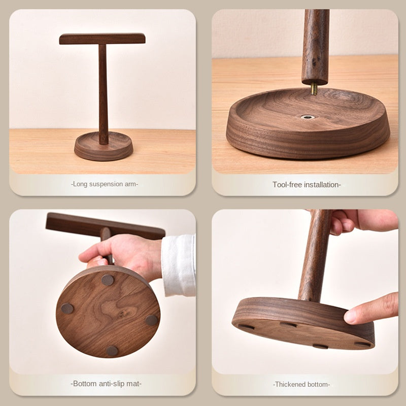 Walnut Wooden Headphone Stand