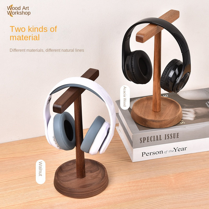 Walnut Wooden Headphone Stand
