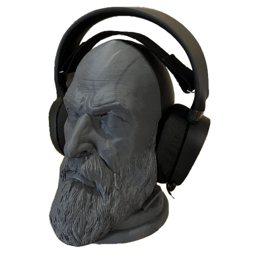 Warrior Kratos Head Sculpture Earphone