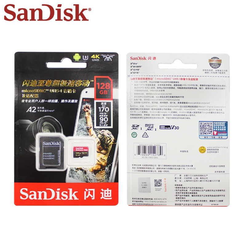 Original Sandisk Extreme Pro Micro SD Card up to 170MB